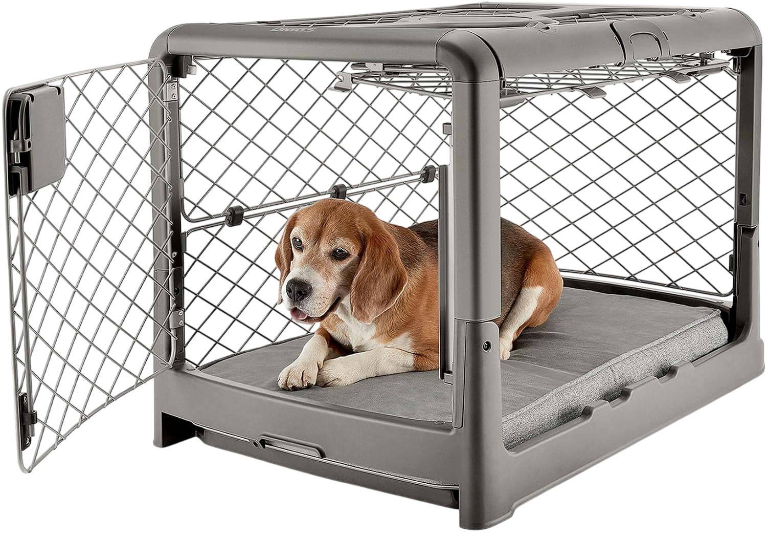 Diggs Dog Crate Revol Collapsible Dog Crate with Wheels Medium